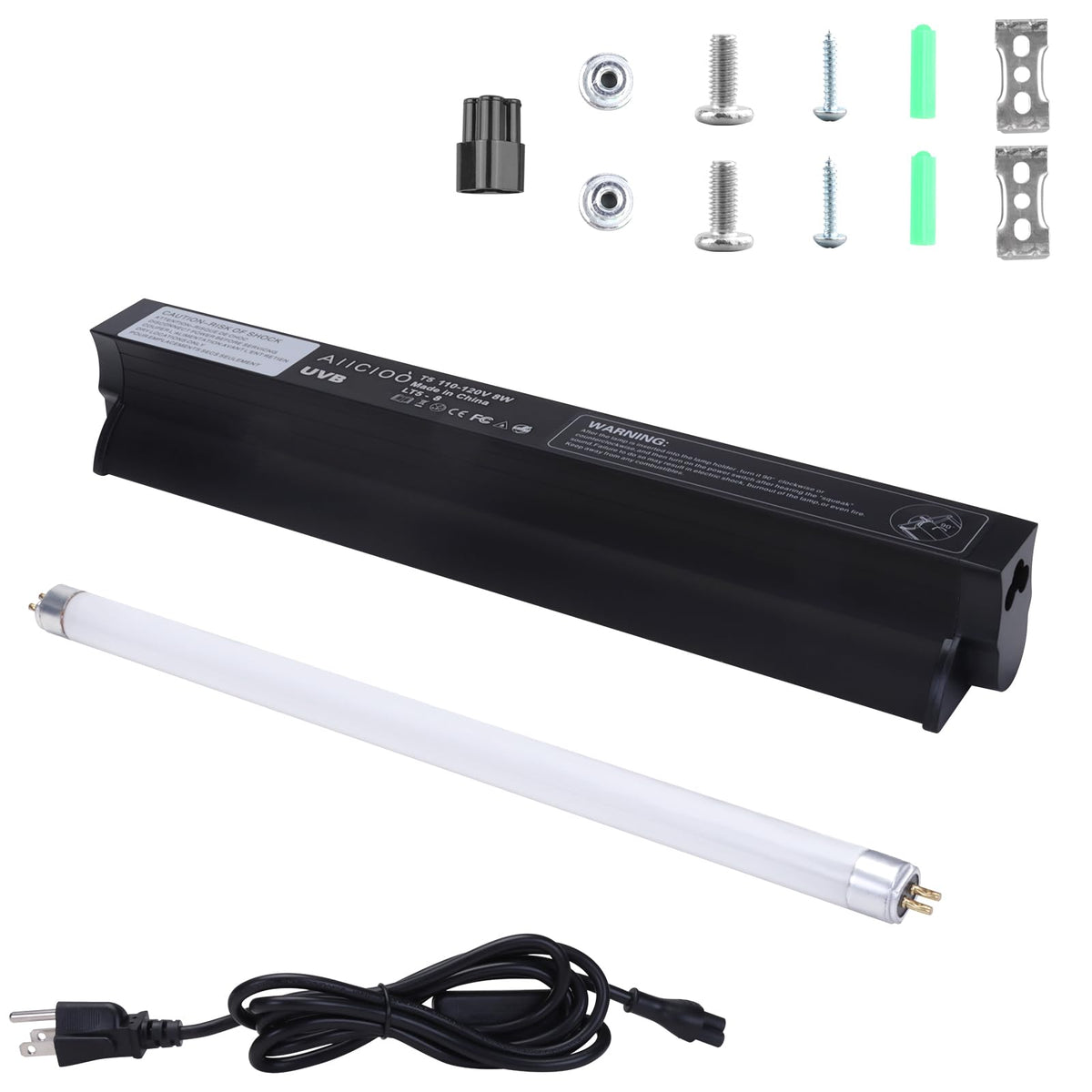 Aiicioo rampe T5 HO face montrant design et gain d'éclairage