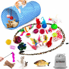 AILUKI pack 35 jouets vue d'ensemble montrant variété et organisation