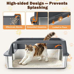 AIPERRO gros plan acier inoxydable montrant surface non-adhésive facile à nettoyer