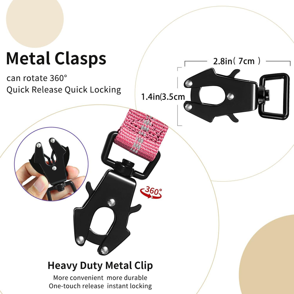 AIRUIDOG gros plan mousqueton aluminium 360° pour une attache résistante