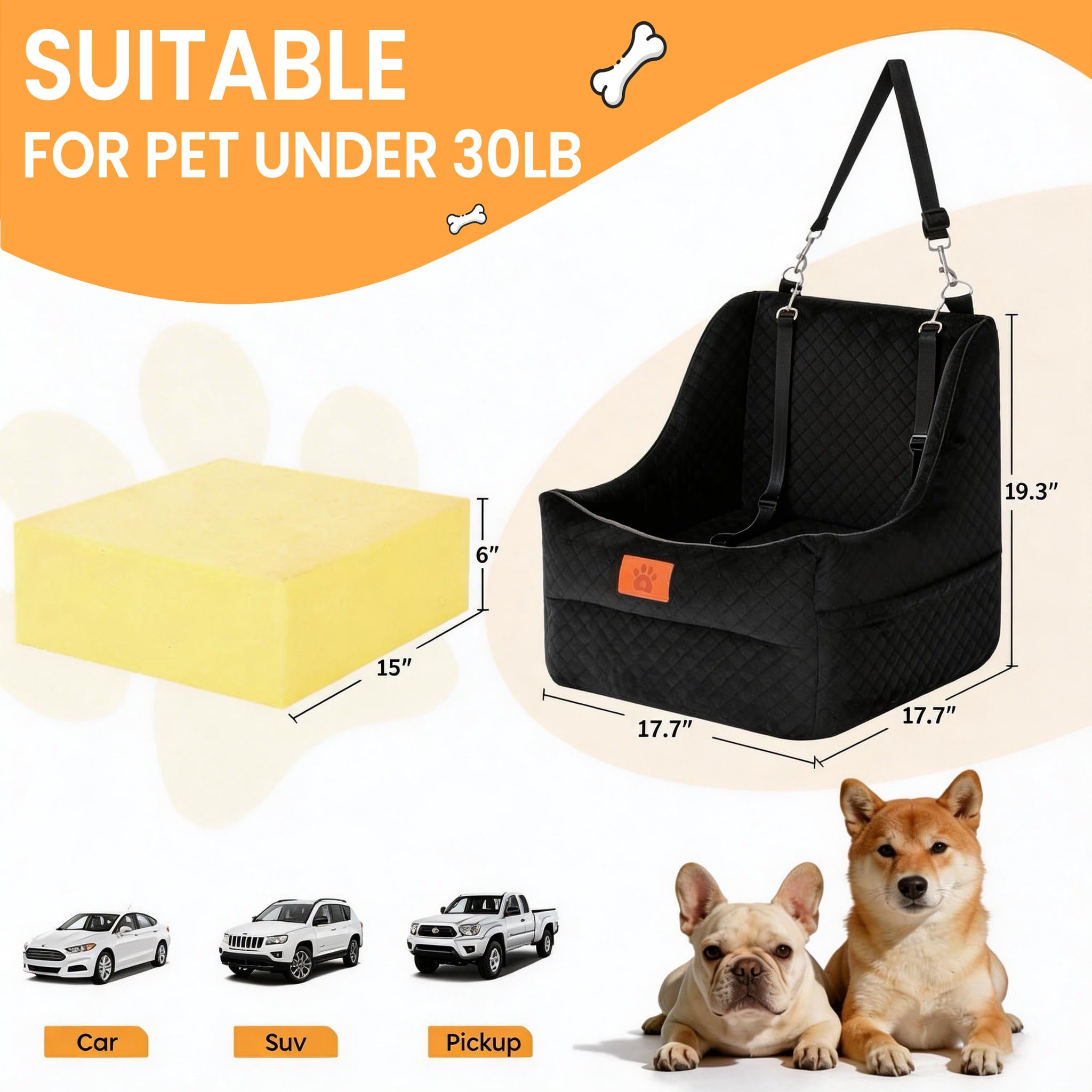 AiryCute gros plan mousse mémoire offrant soutien confortable pour chien