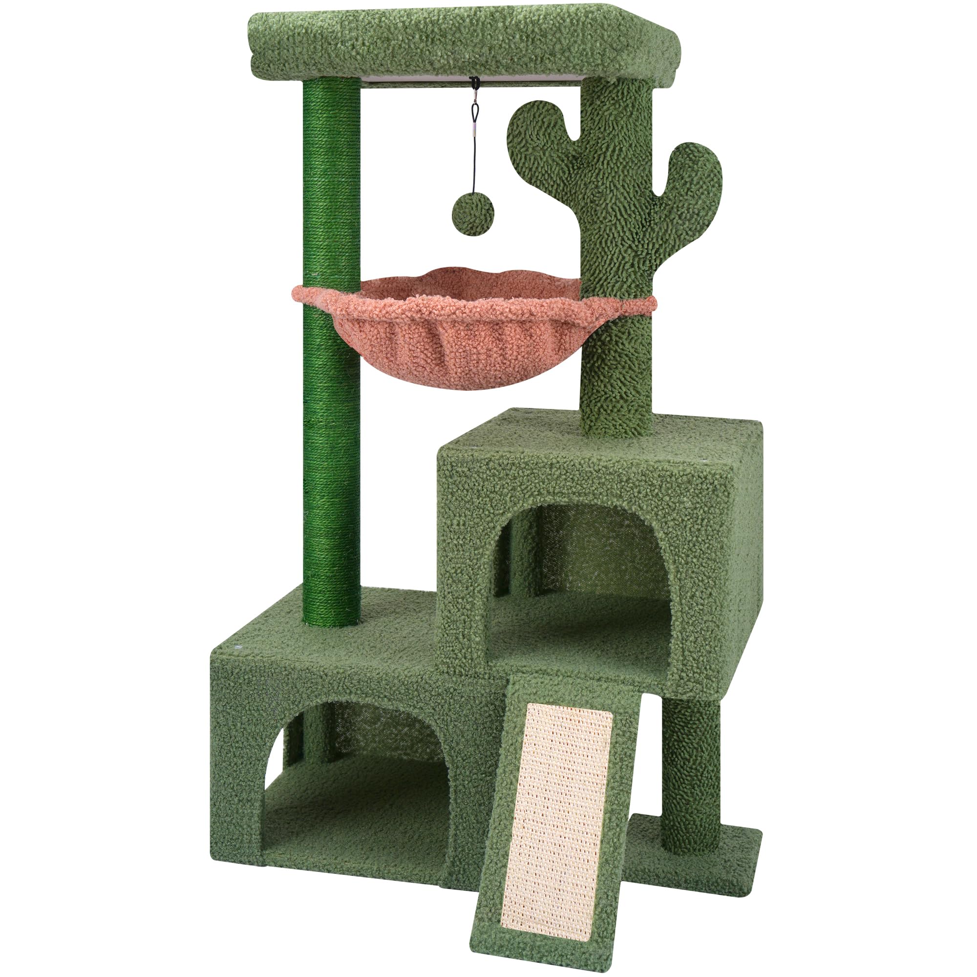 AIWIKIDE arbre à chat vue frontale montrant stabilité et design compact