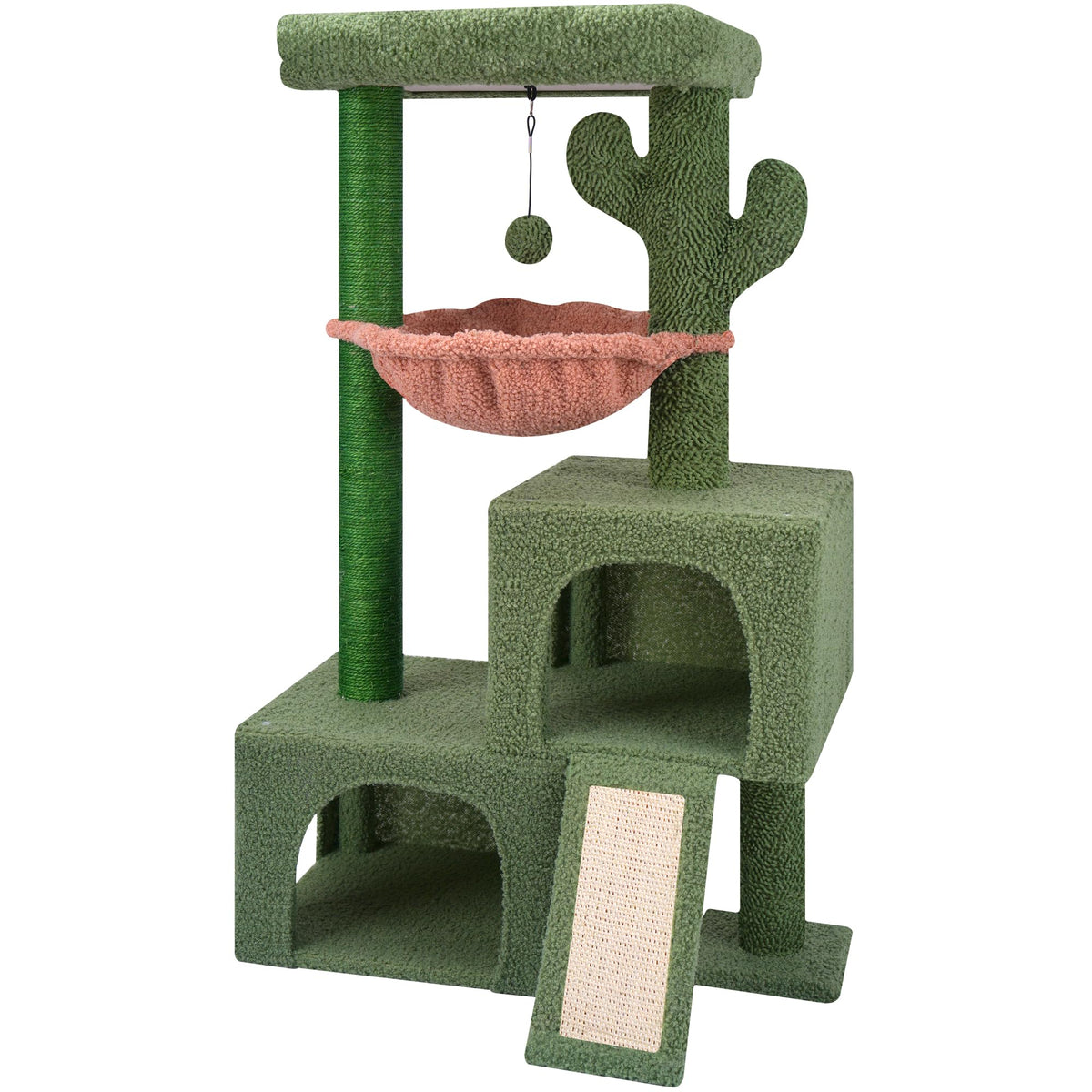 AIWIKIDE arbre à chat vue frontale montrant stabilité et design compact