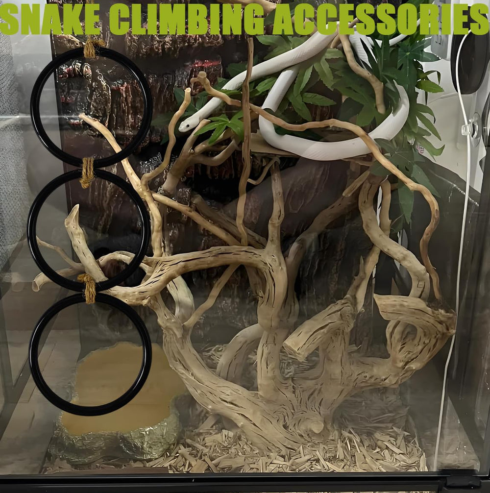 Ajqxh détail texture silicone et plastique résistant pour confort reptile