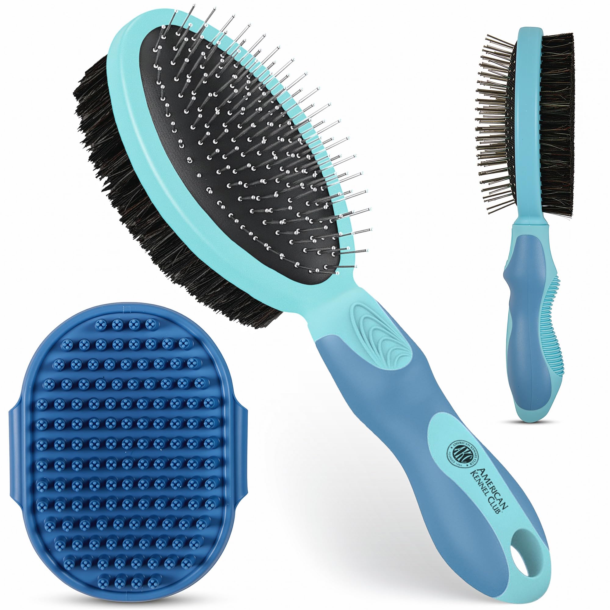 American Kennel Club brosse double-face packaging montrant l’outil et le logo pour confiance