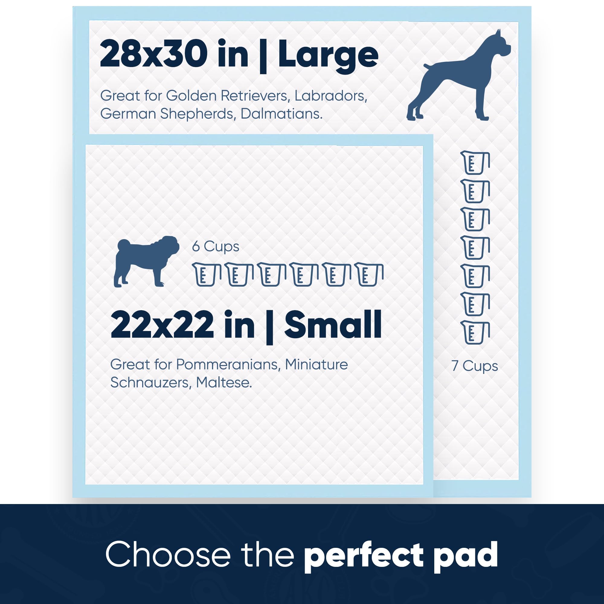 American Kennel Club pile de 100 tapis pour remplacement fréquent