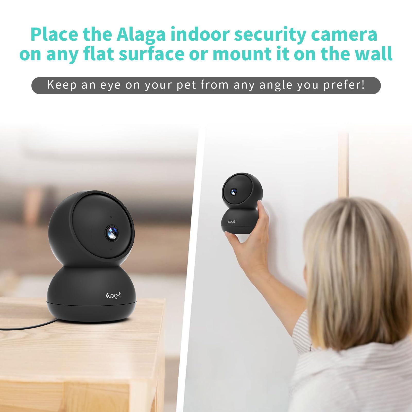 Alaga placée sur table dans salon, intégration discrète au décor