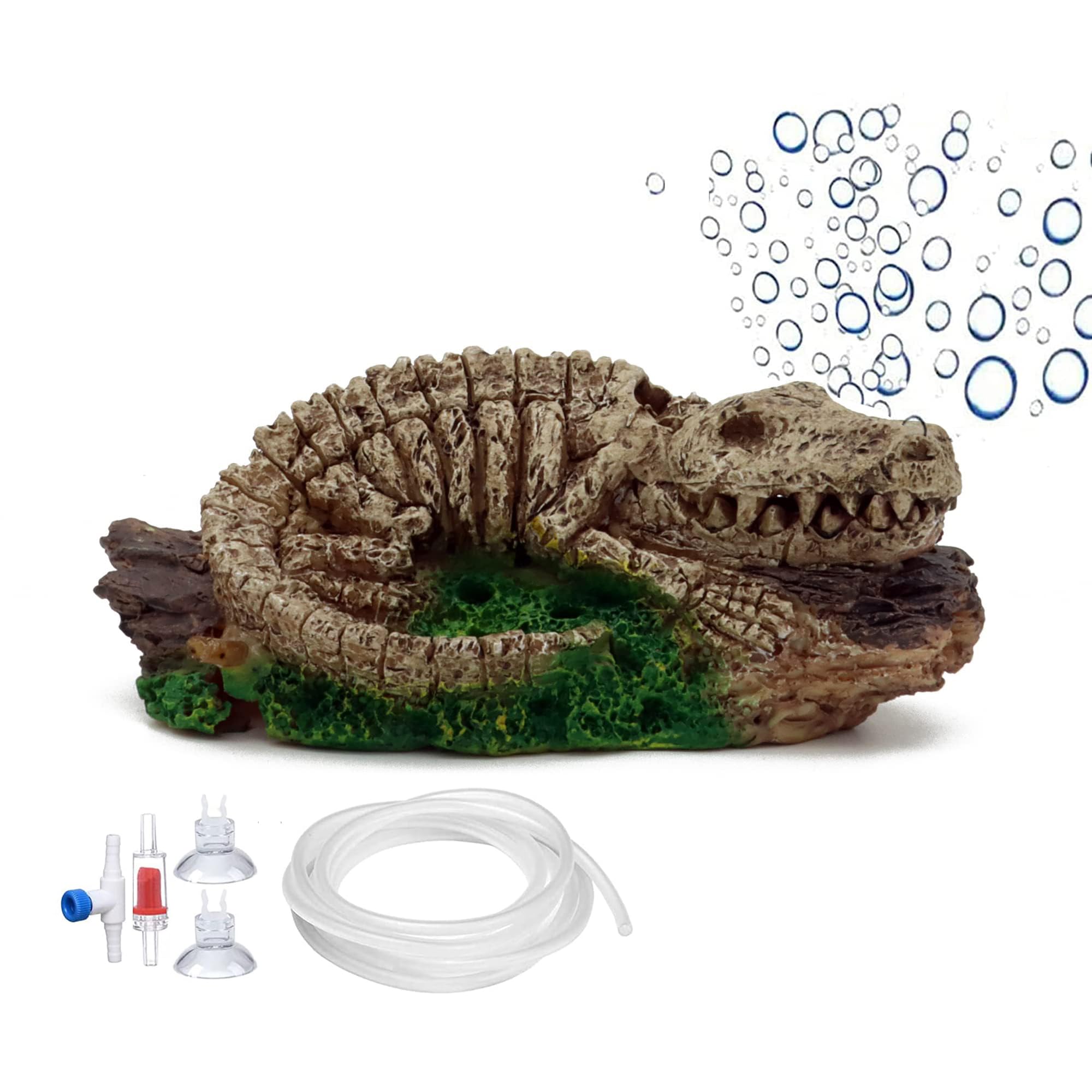 ALEGI dinosaure vue frontale décorative animant l'aquarium et stimulant la curiosité
