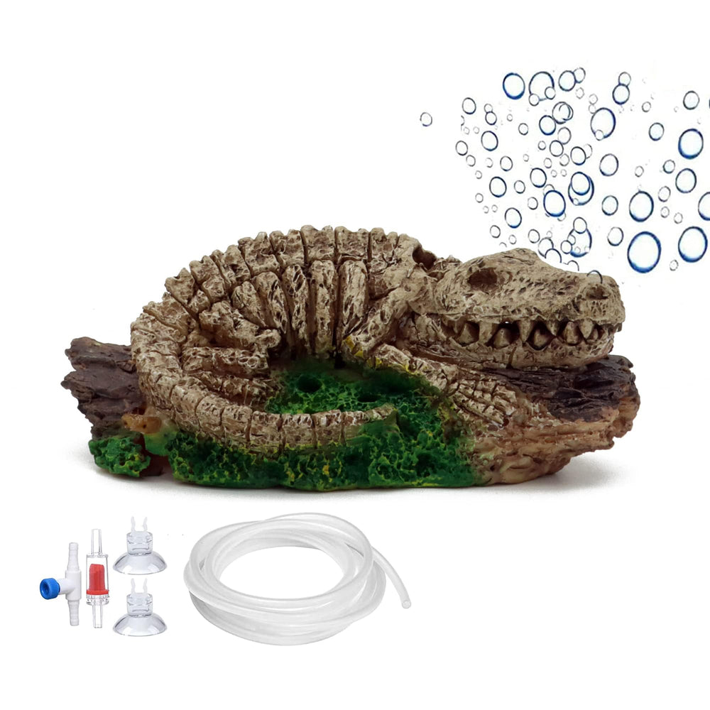 ALEGI dinosaure vue frontale décorative animant l'aquarium et stimulant la curiosité
