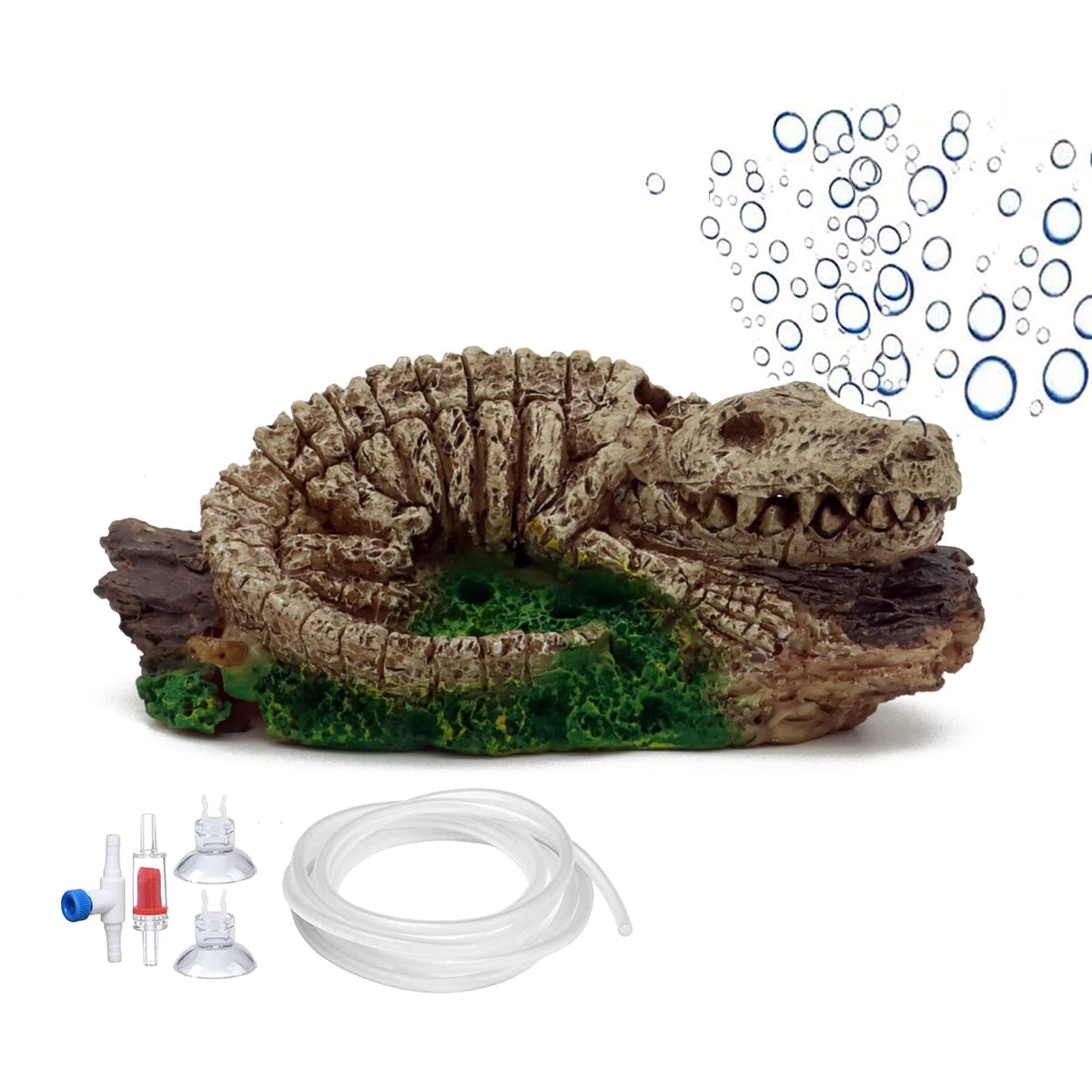 ALEGI dinosaure vue frontale décorative animant l'aquarium et stimulant la curiosité