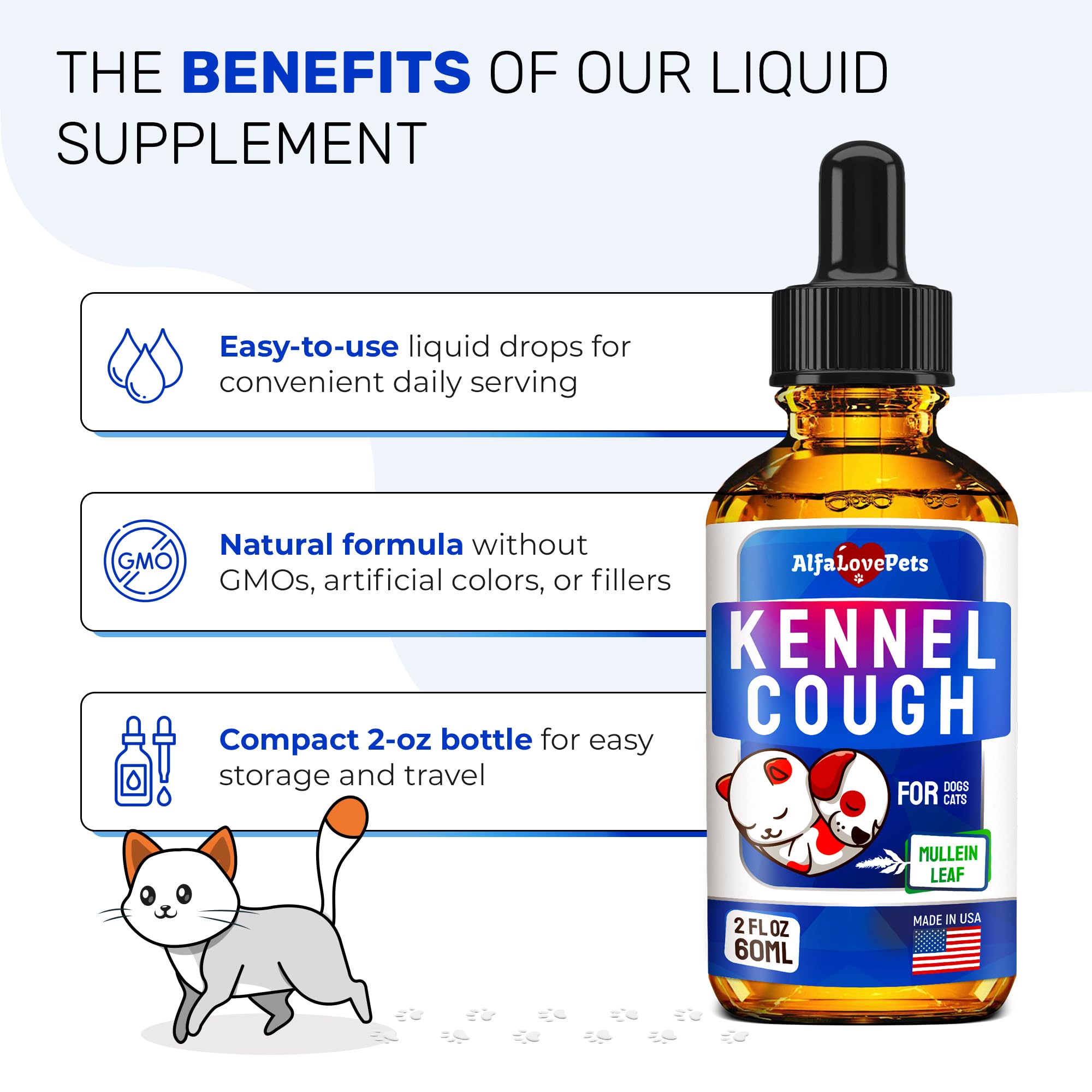 Alfa Love Pets comparaison taille flacon 59 ml pour dosage