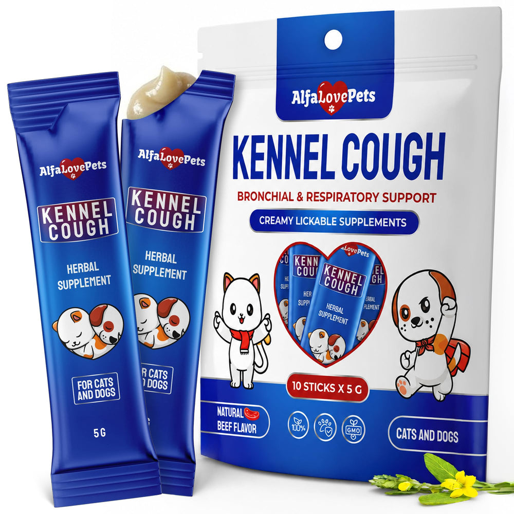Alfa Love Pets emballage avant montrant 10 bâtonnets pratique et informatif