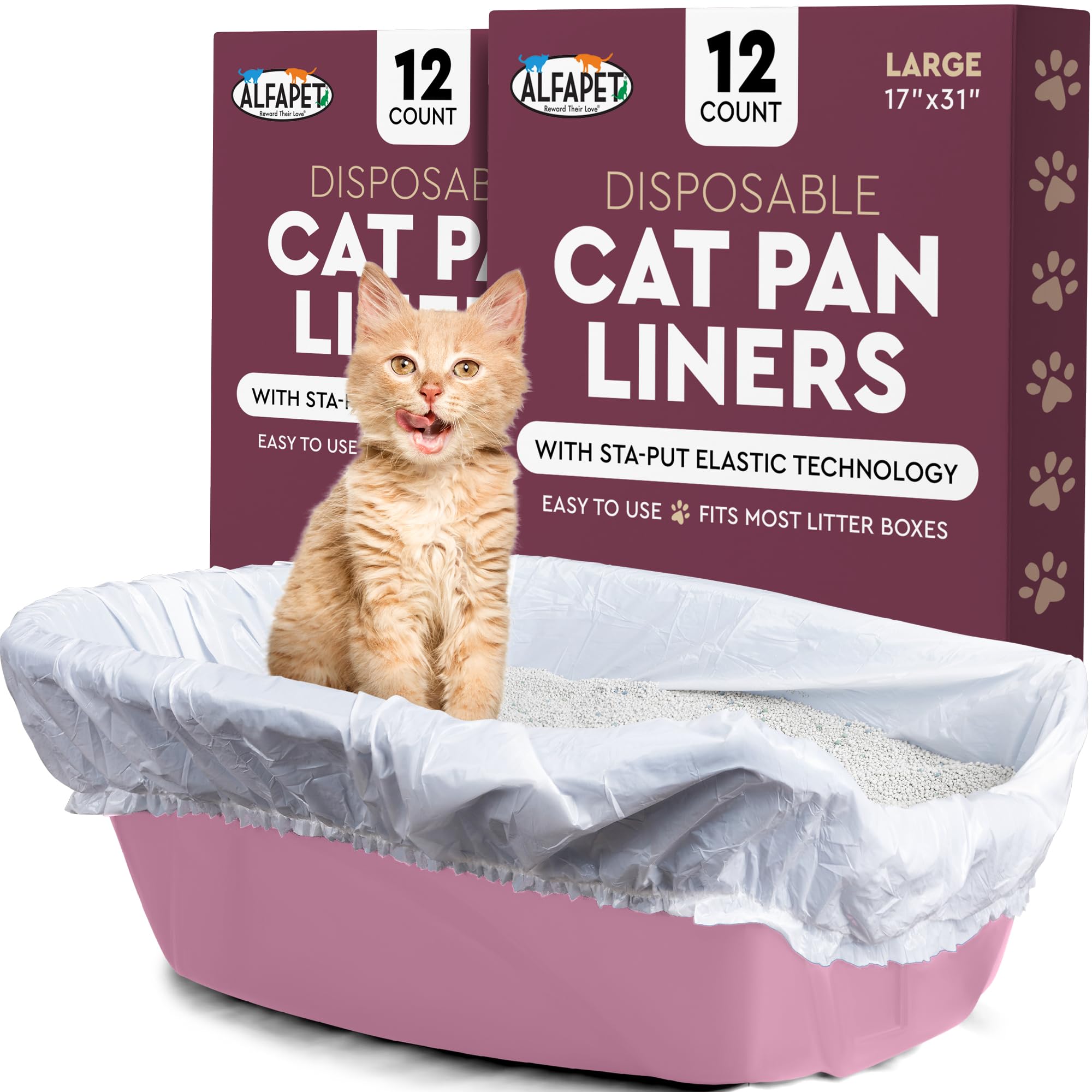 Alfapet packaging face montrant boîte compacte et bénéfice rangement facile