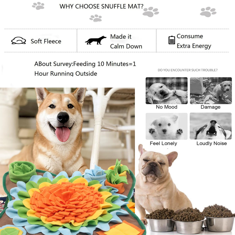 Alibuy tapis snuffle dessous antidérapant assurant stabilité et repas plus propres