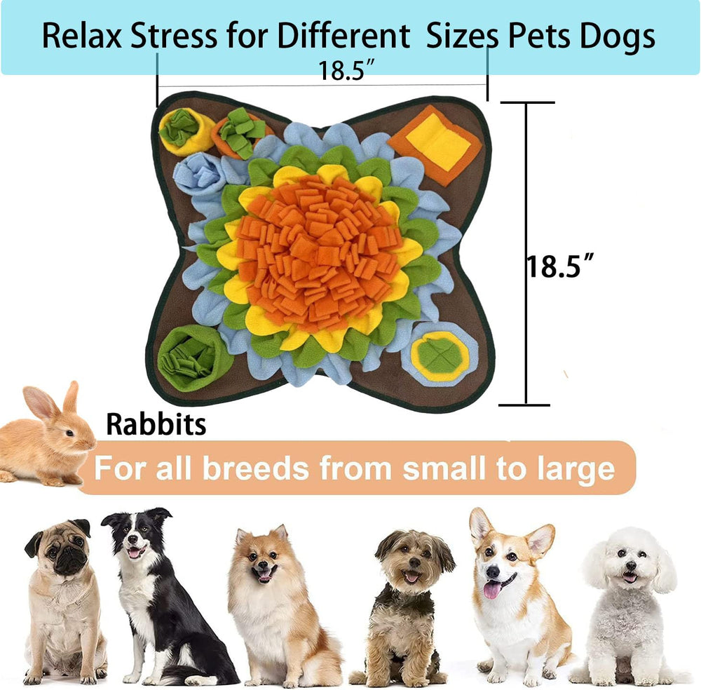 Alibuy tapis snuffle plié pour transport pratique et rangement facile en voyage