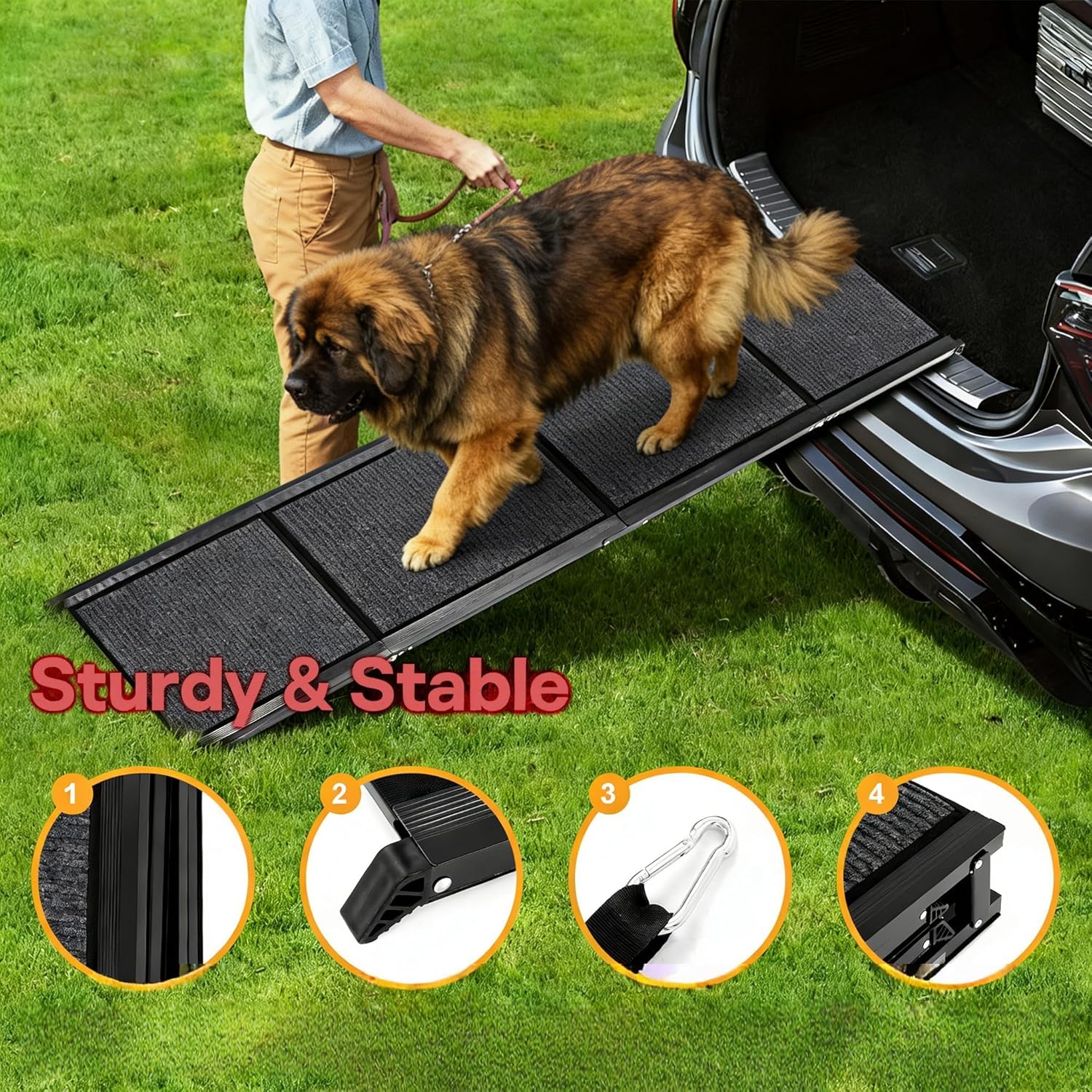 Alinkey rampe pliée compacte prête à être rangée, facile à transporter