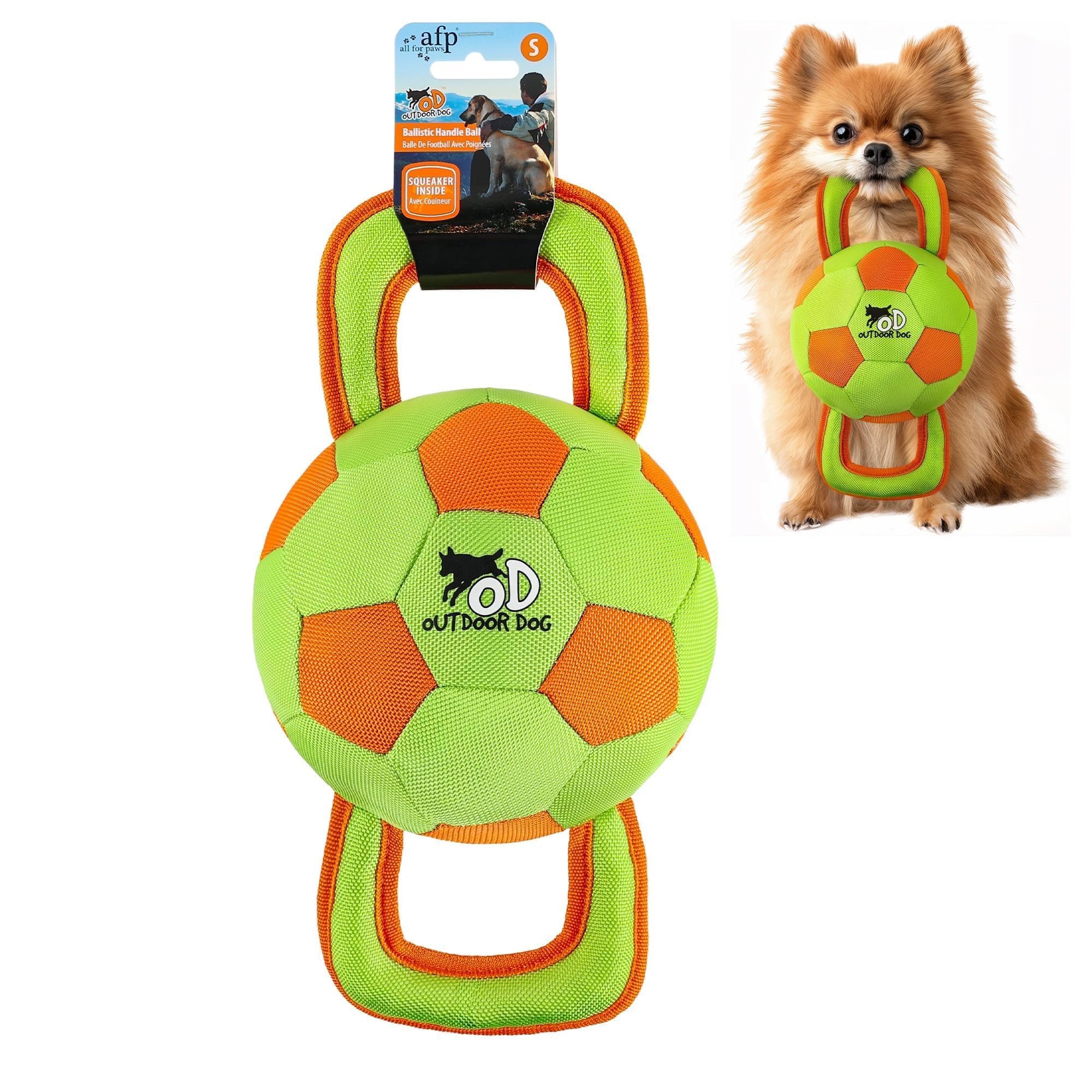 ALL FOR PAWS balle face visible avec poignées, robustesse et jeu interactif