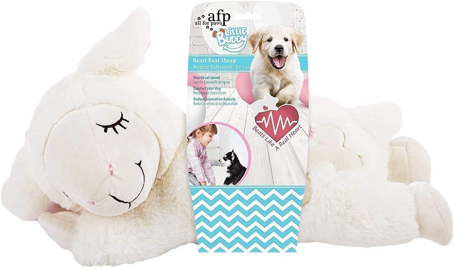 ALL FOR PAWS peluche mouton visage apaisant pour câlins