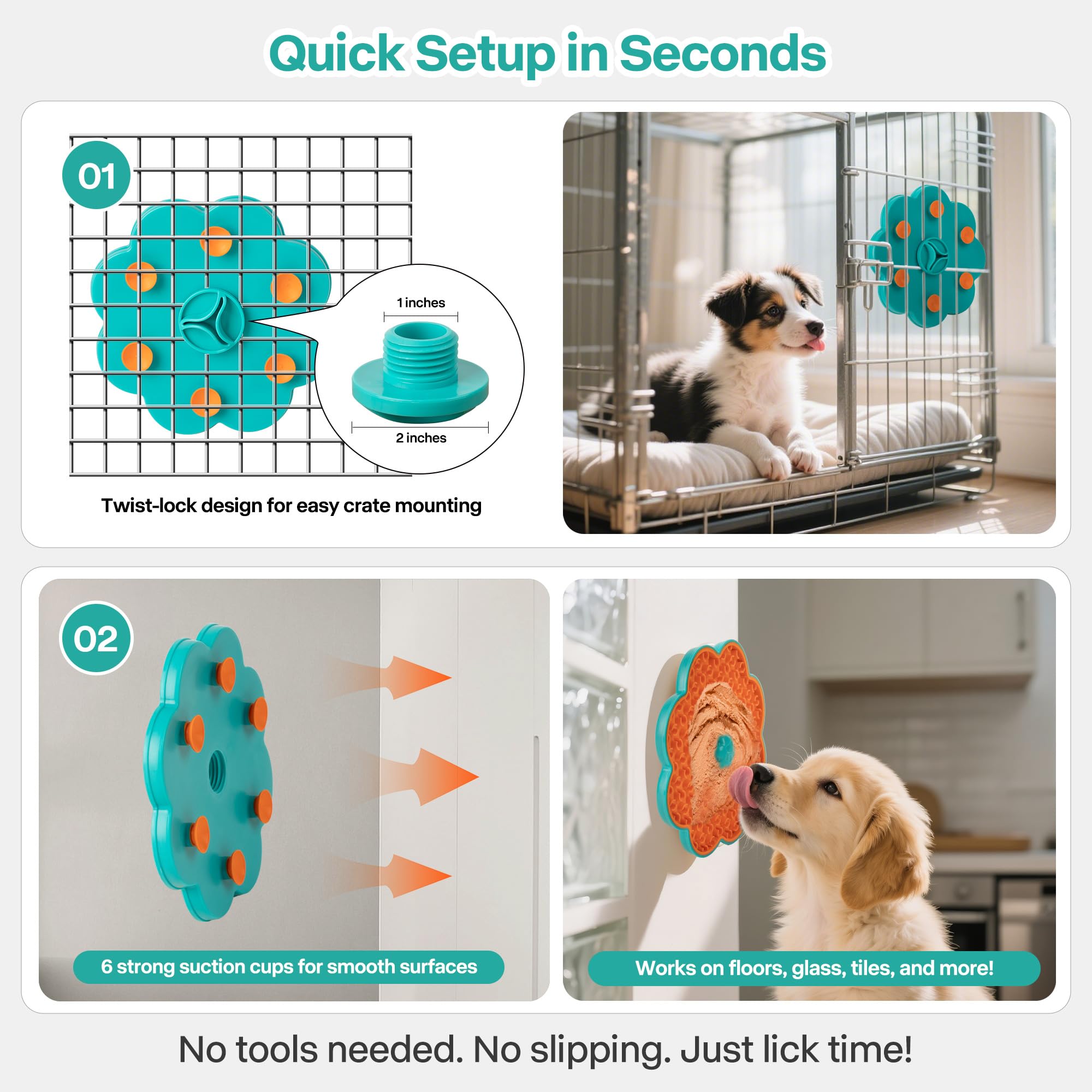 ALL FOR PAWS brosse et spatule incluses posées près du tapis, simplifient le nettoyage