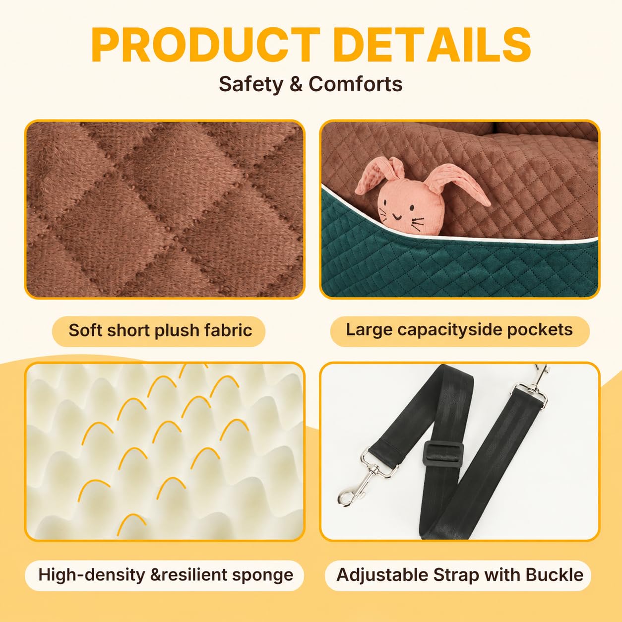 ALL GOOD PET SUPPLIES housse zippée amovible pour nettoyage facile