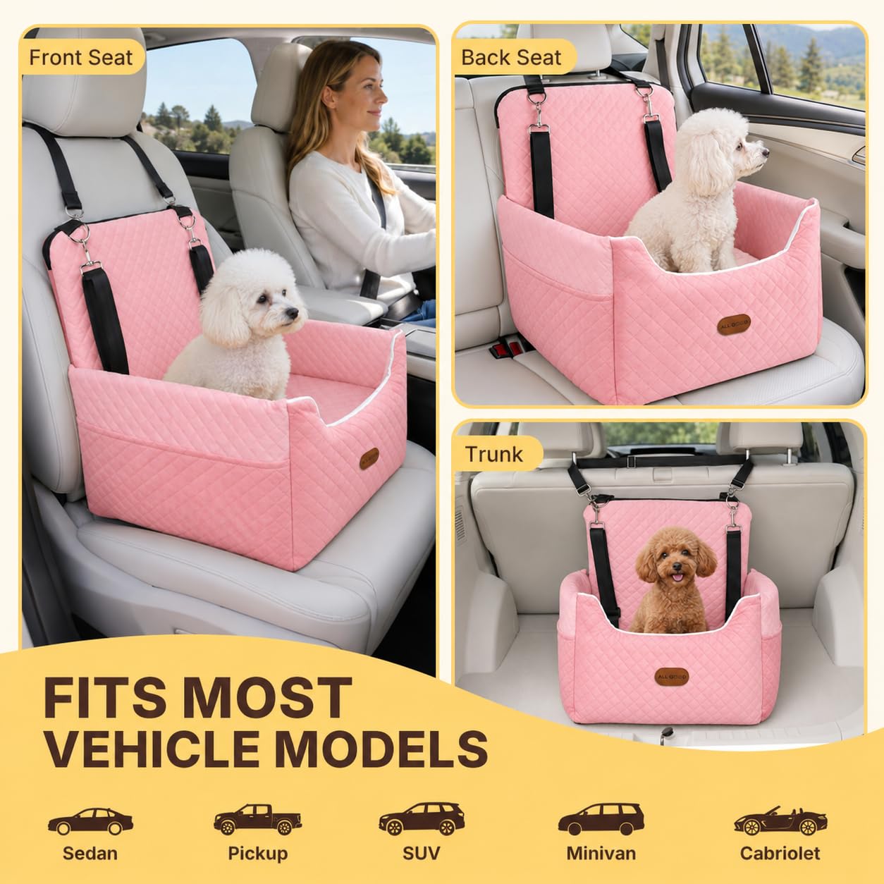ALL GOOD PET SUPPLIES côté simili-cuir respirant pour usage estival