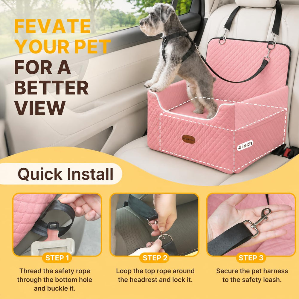 ALL GOOD PET SUPPLIES siège en voiture avec chien relaxé et visibilité améliorée