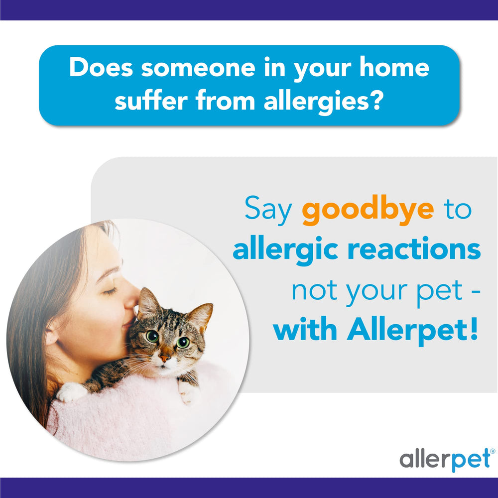 Allerpet étiquette lisible montrant instructions et sécurité produit