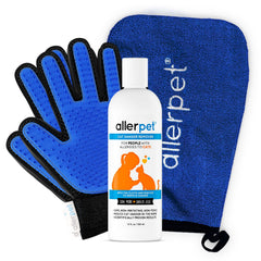 Allerpet flacon 12 oz en gros plan montrant l’étiquette et l’usage pratique