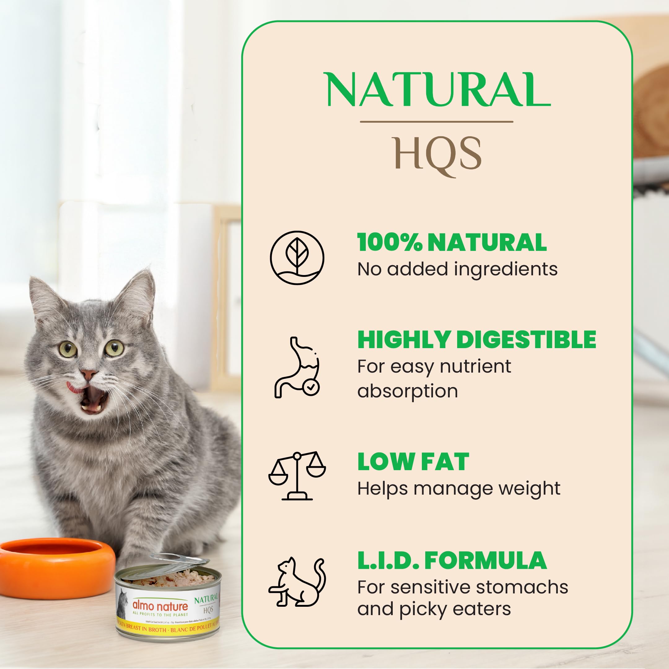 almo nature bouillon servi en assiette illustrant hydratation accrue