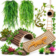 Alotiki vue de l'ensemble de décor 13 pièces prêt à installer, rend l'habitat réaliste