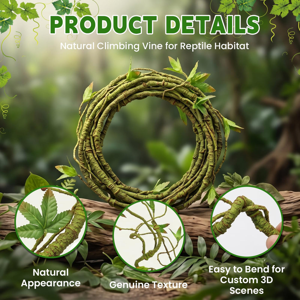 Alotiki pont en bois, hamac paille et nid coco offrant cachettes confortables pour reptiles