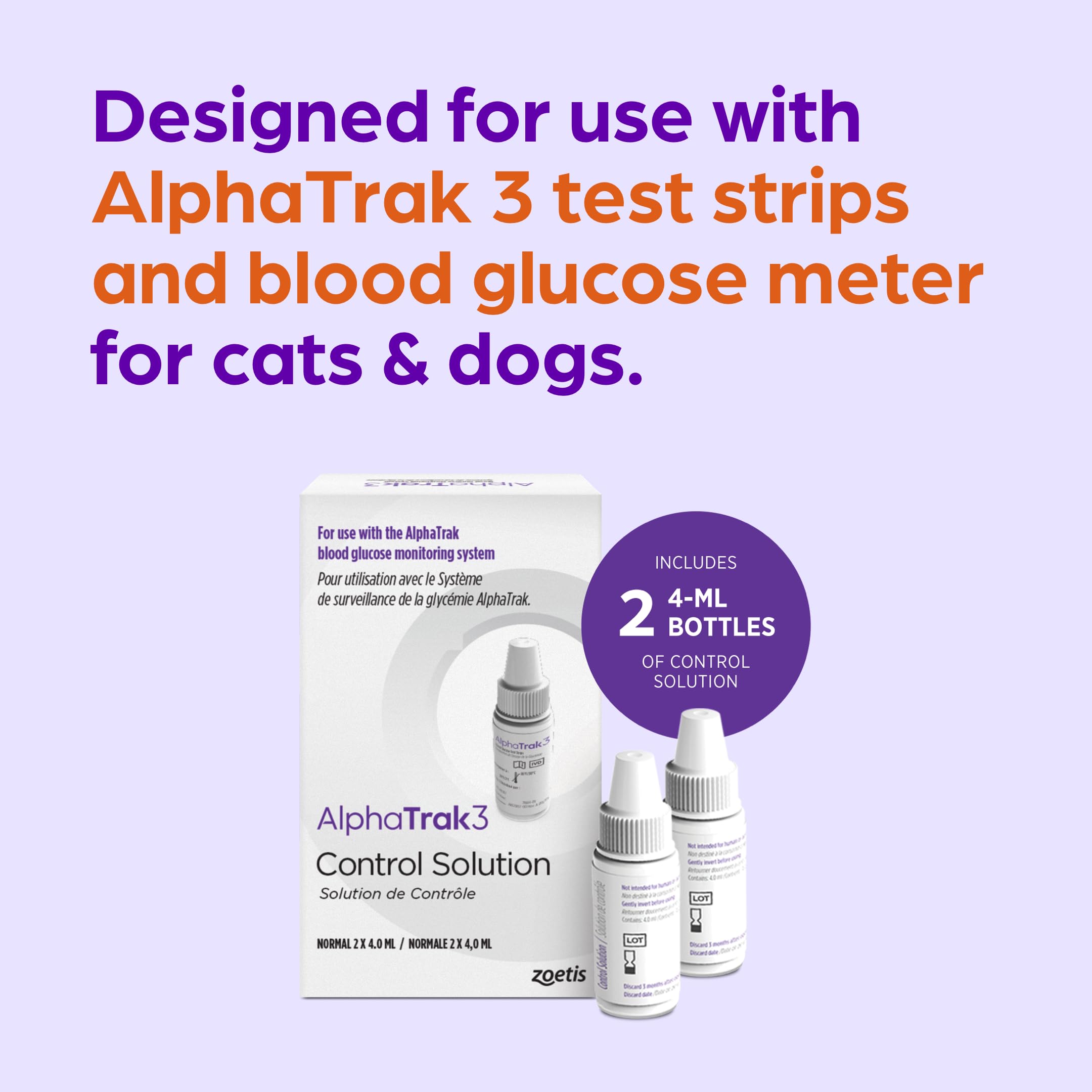 AlphaTRAK comparaison taille flacon 4 mL montrant format compact et transportable