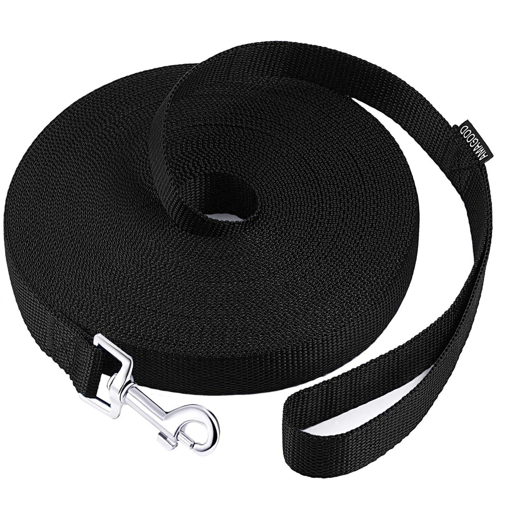 AmaGood longe 50 ft vue face montrant la longueur et la couleur noire pour sécurité