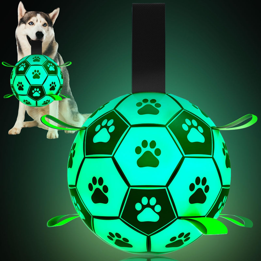 Amasiver ballon de face montrant le design lumineux et attractif pour jeux nocturnes