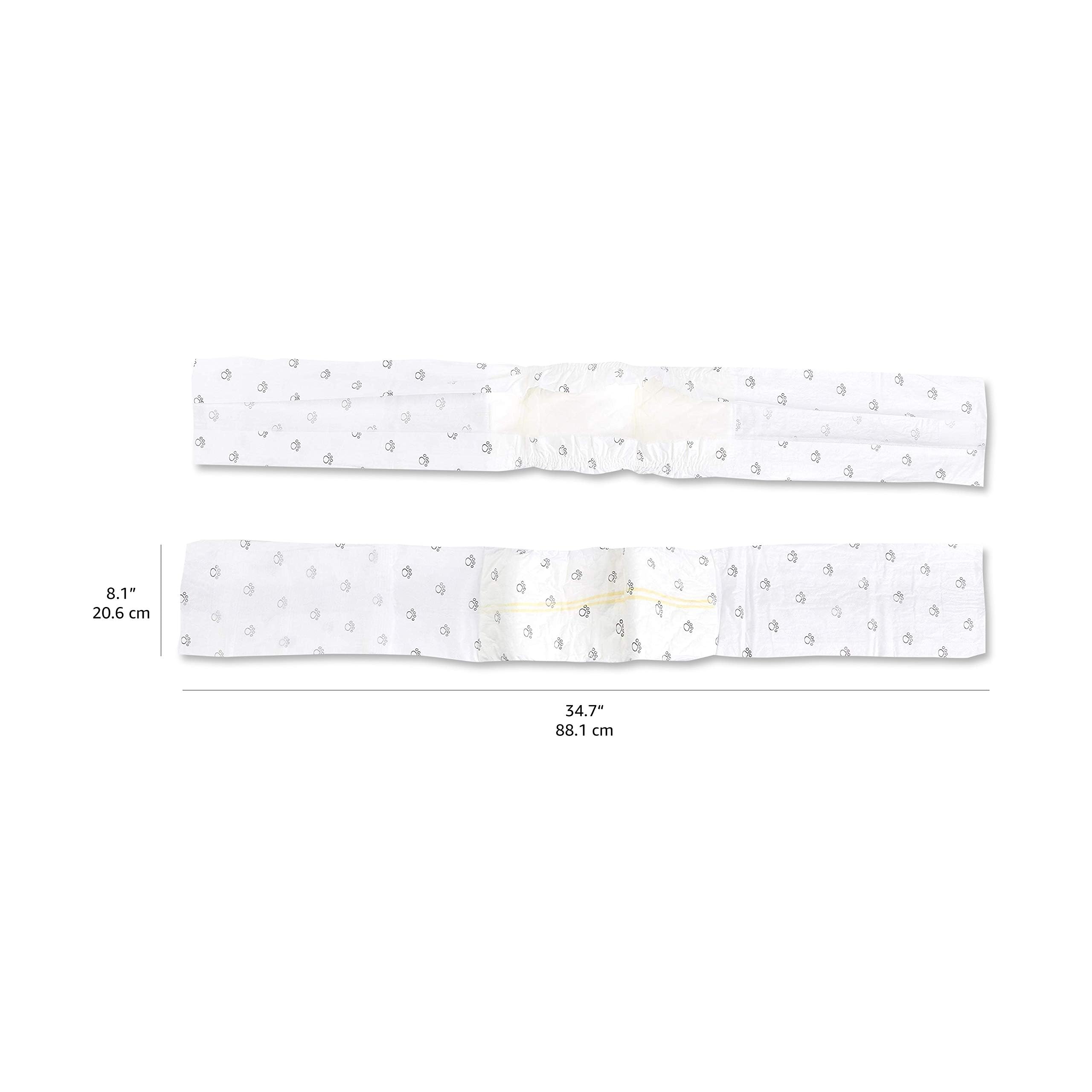 Amazon Basics comparaison d'échelle montrant ajustement taille Large, guide de mesure