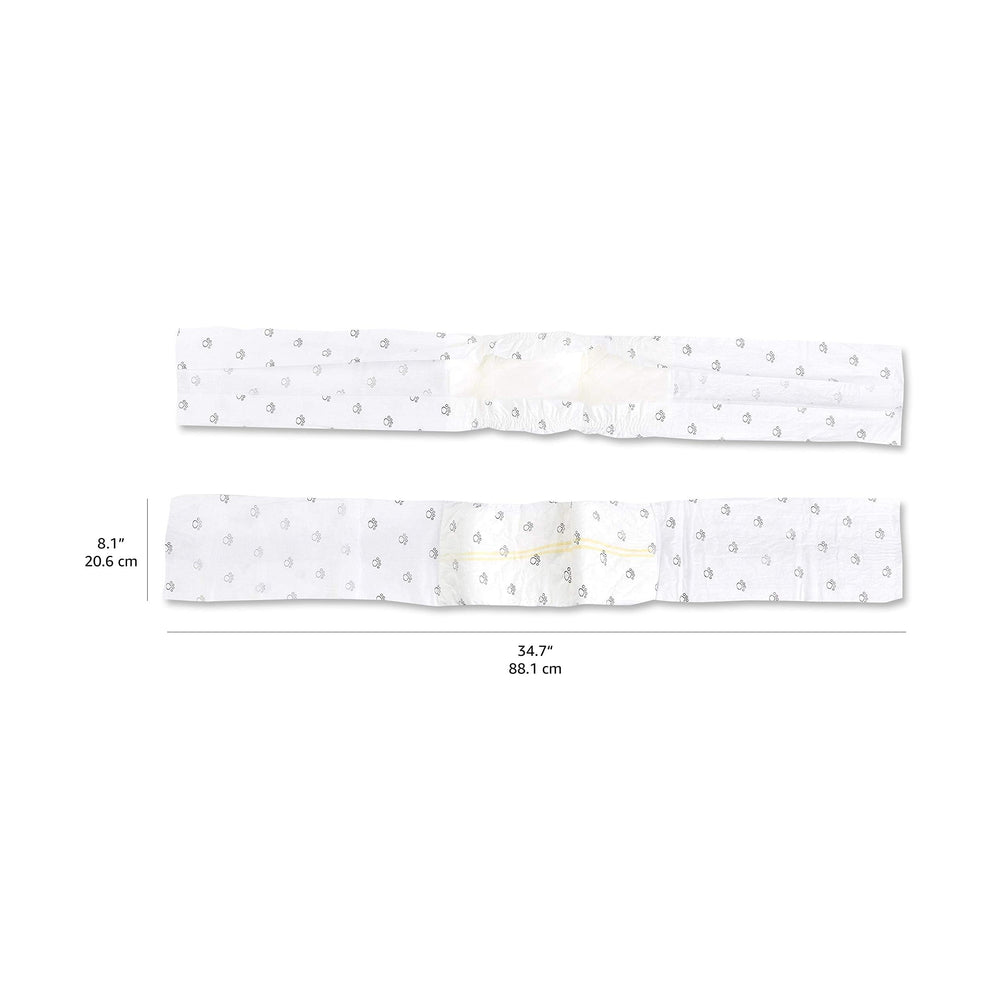 Amazon Basics comparaison d'échelle montrant ajustement taille Large, guide de mesure