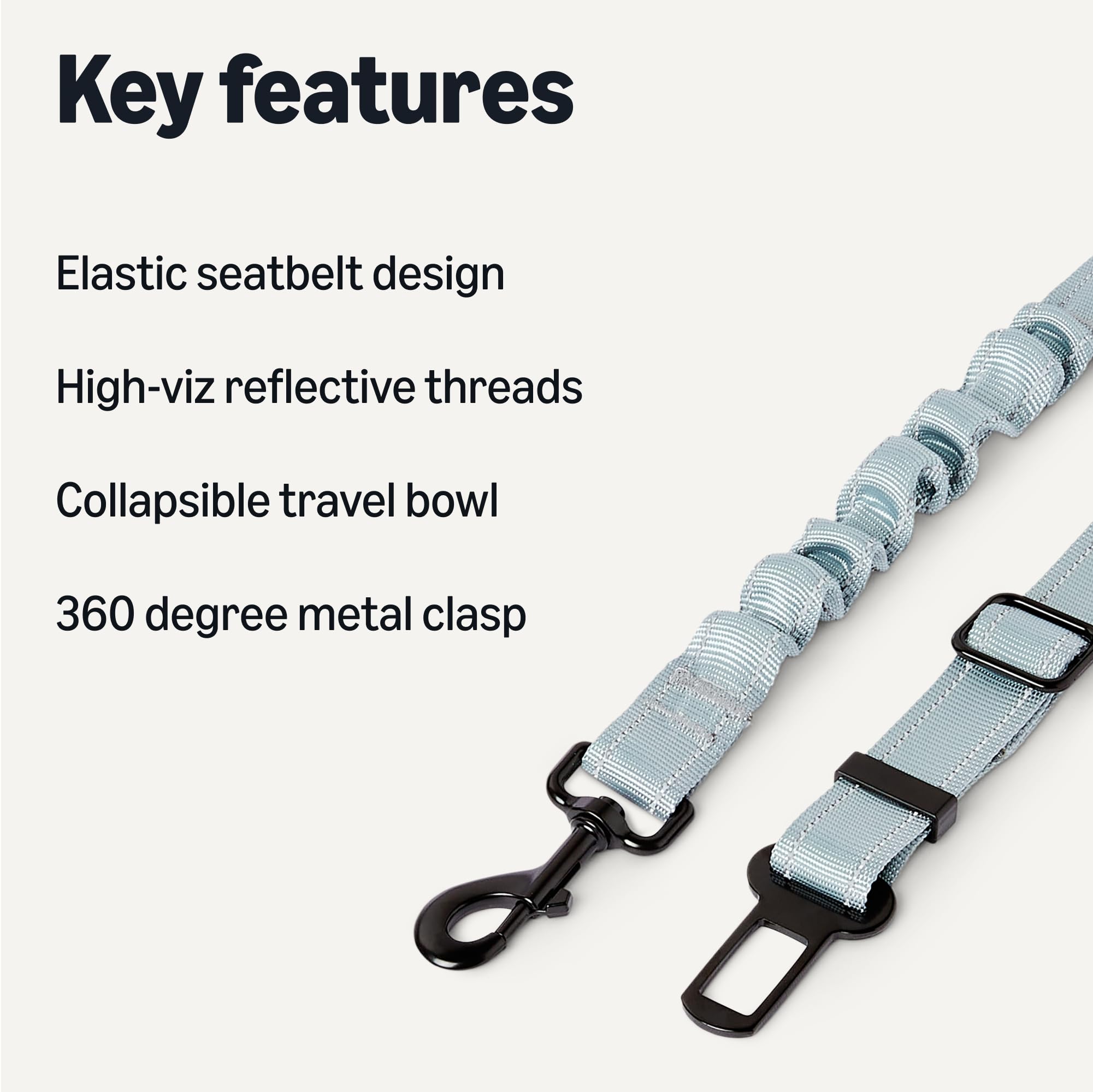 Amazon Basics gros plan de l'attache métallique 360°, fixation robuste