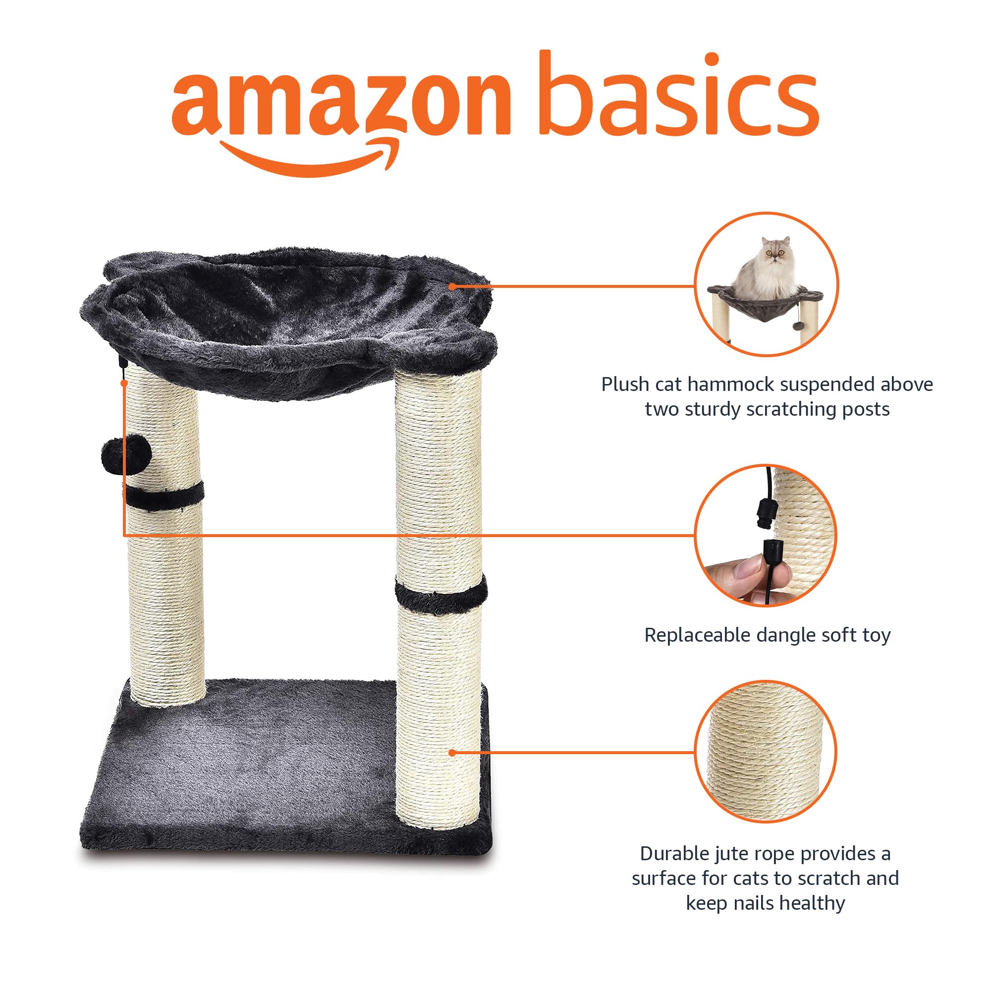 Amazon Basics détail jute poteau texture naturelle pour entretien griffes