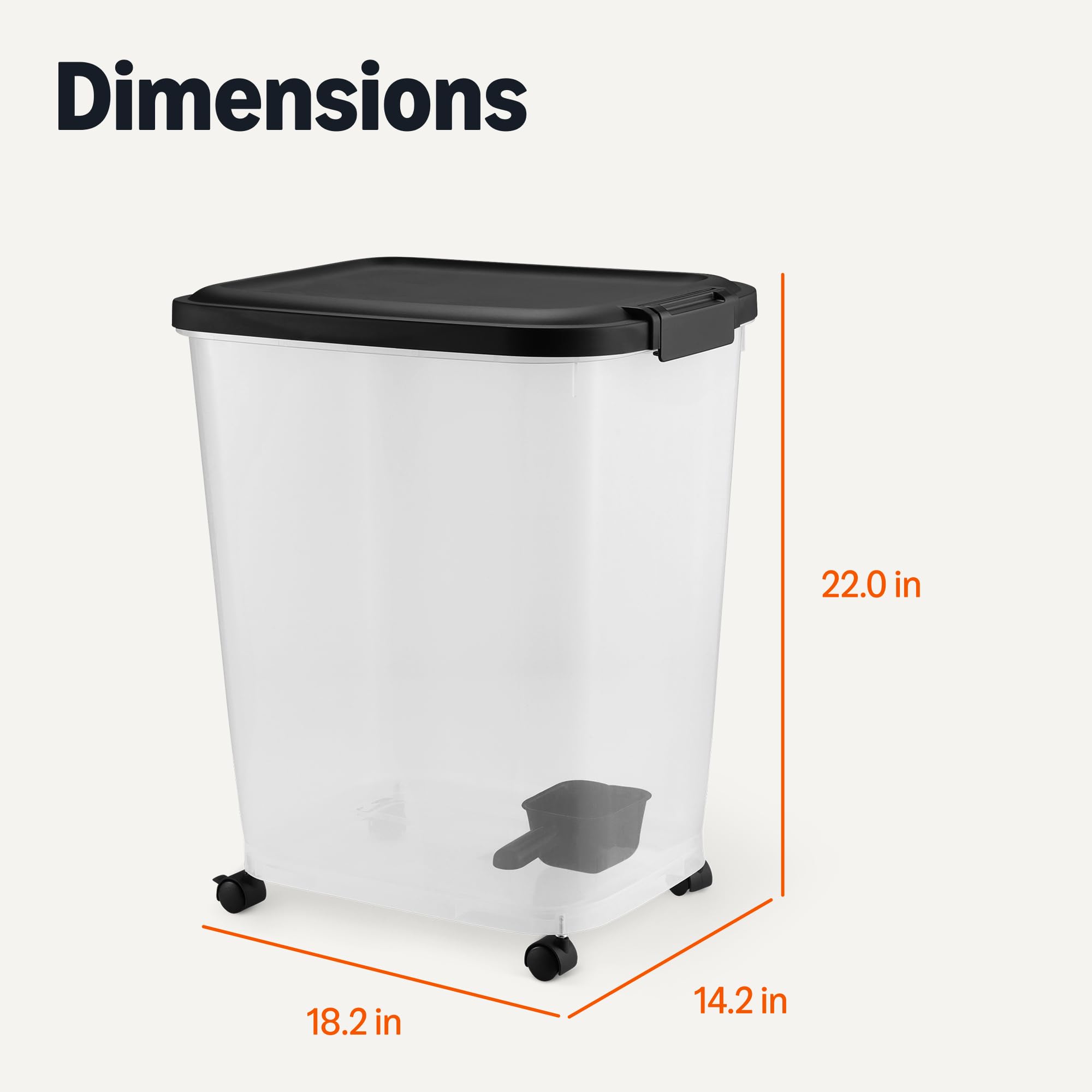 Amazon Basics comparaison d'échelle illustrant capacité 50 lb facile à stocker
