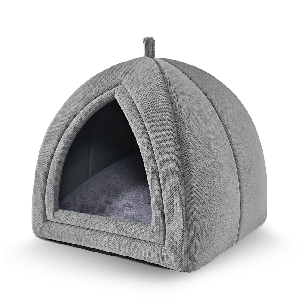 Amazon Basics vue extérieure du nichoir gris montrant la forme et l'entrée