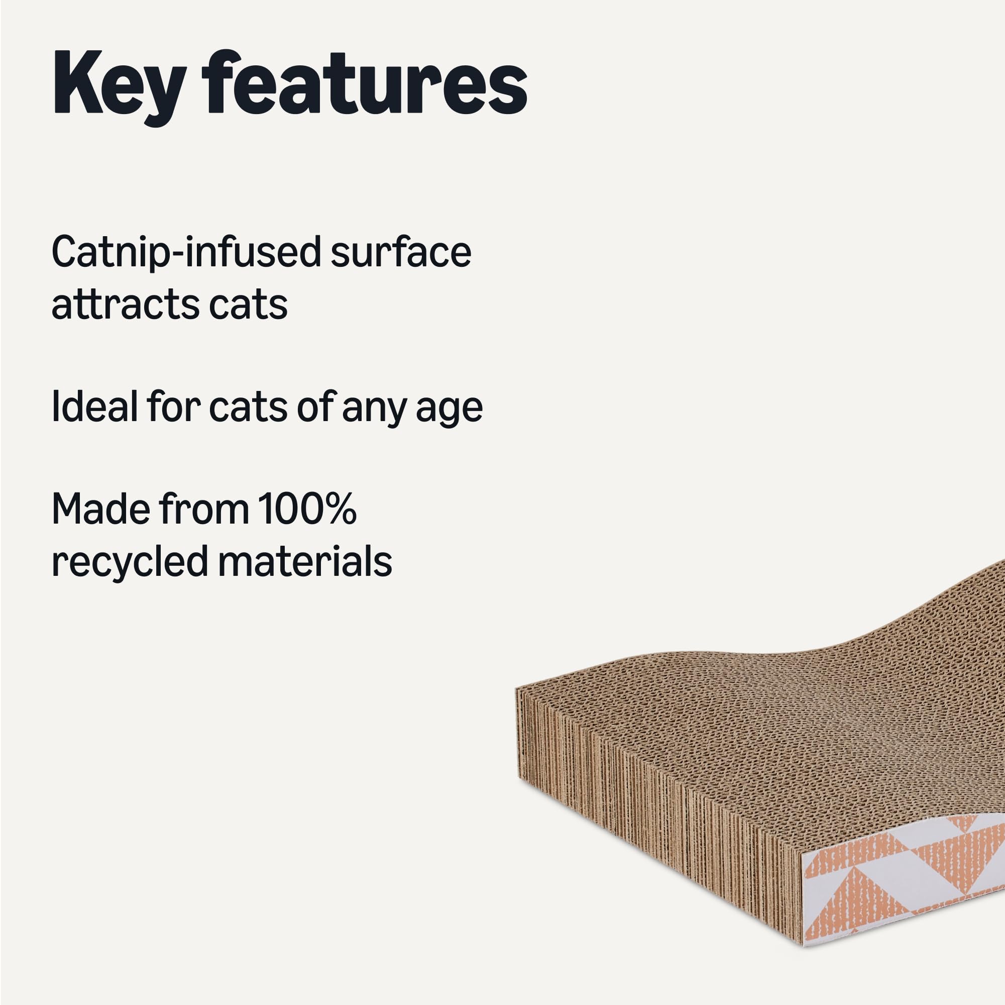 Amazon Basics gros plan sur texture en carton corrugé montrant résistance et confort