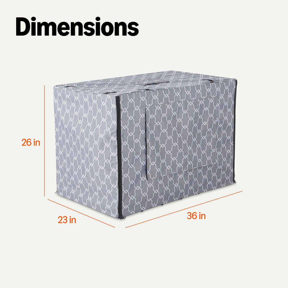 Amazon Basics comparaison taille montrant ajustement parfait pour cage 36"