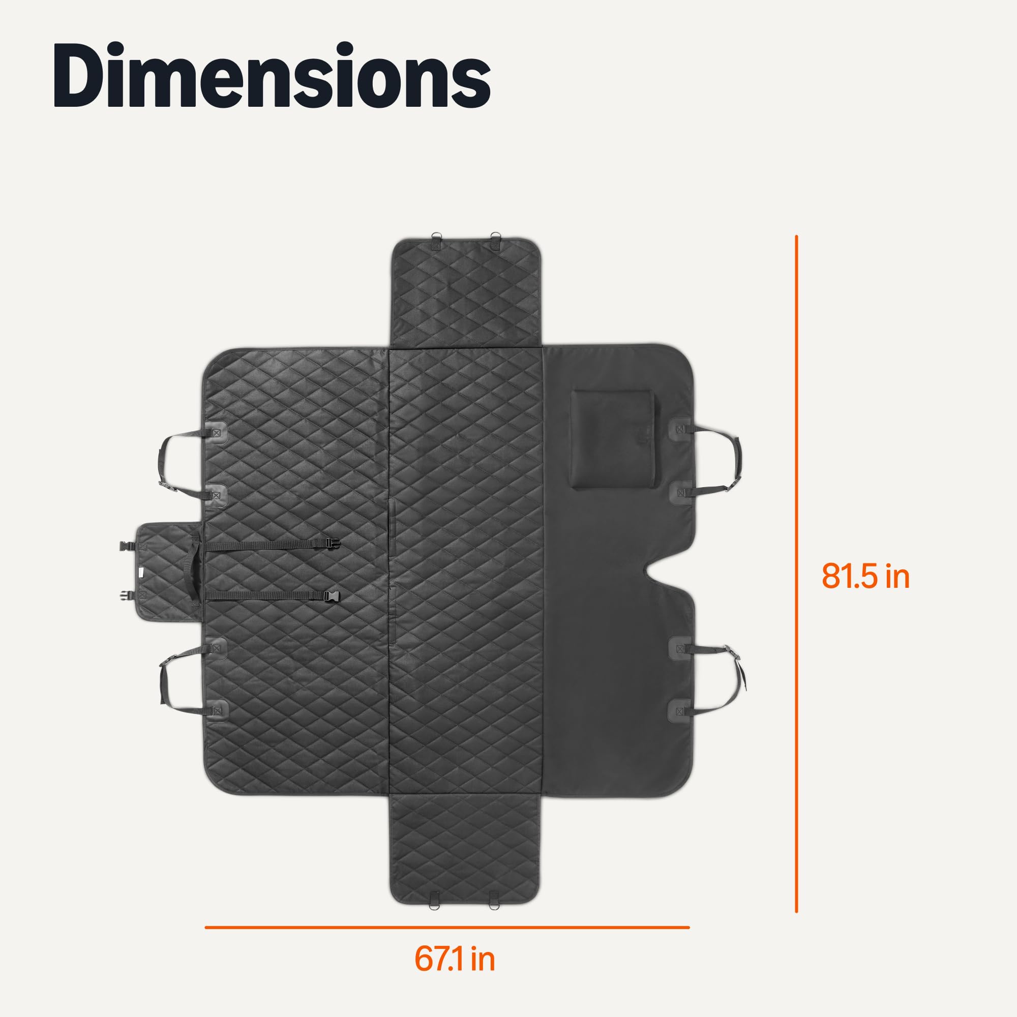 Amazon Basics comparaison taille montrant couverture complète de la banquette