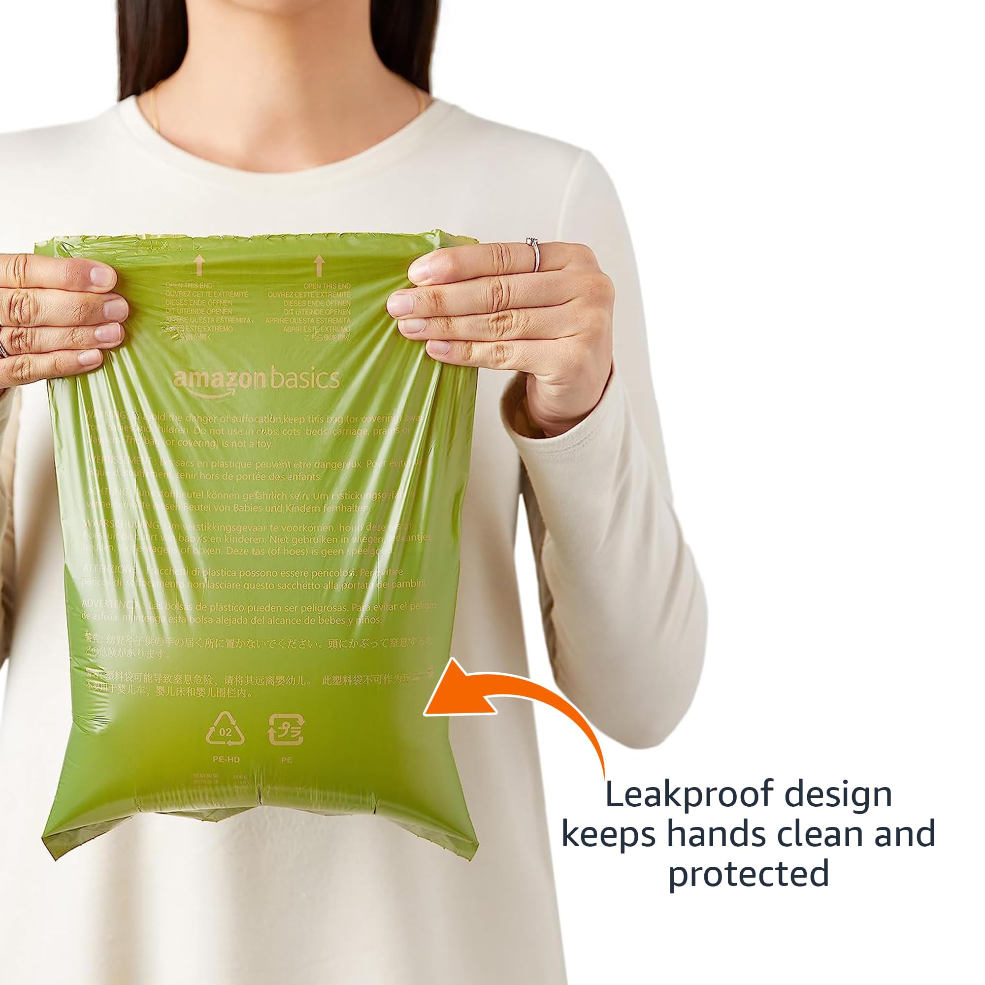 Amazon Basics sac utilisé main protégée pour collecte hygiénique