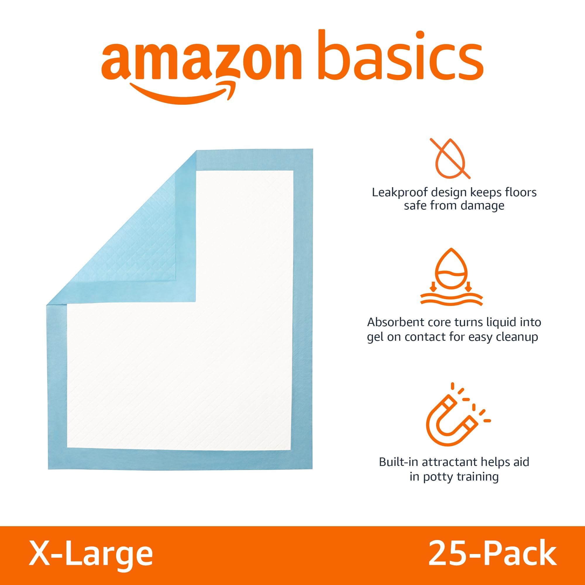 Amazon Basics gros plan couches montrant noyau absorbant et rapidité d'absorption