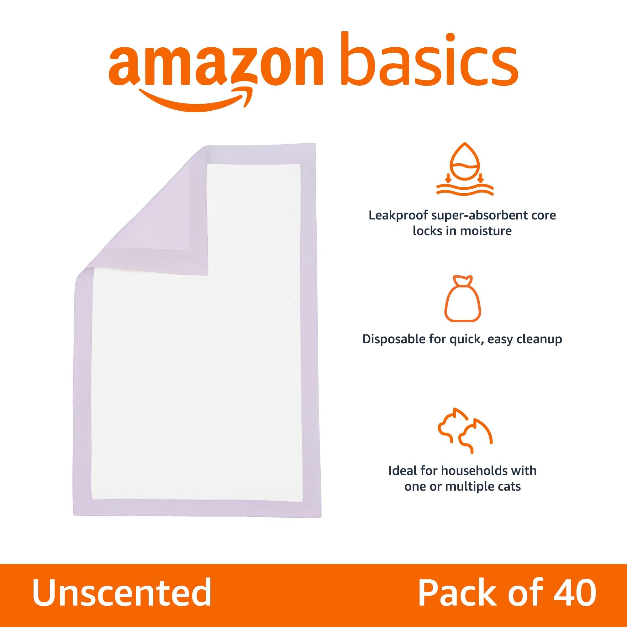 Amazon Basics gros plan du noyau super absorbant pour contrôle des liquides