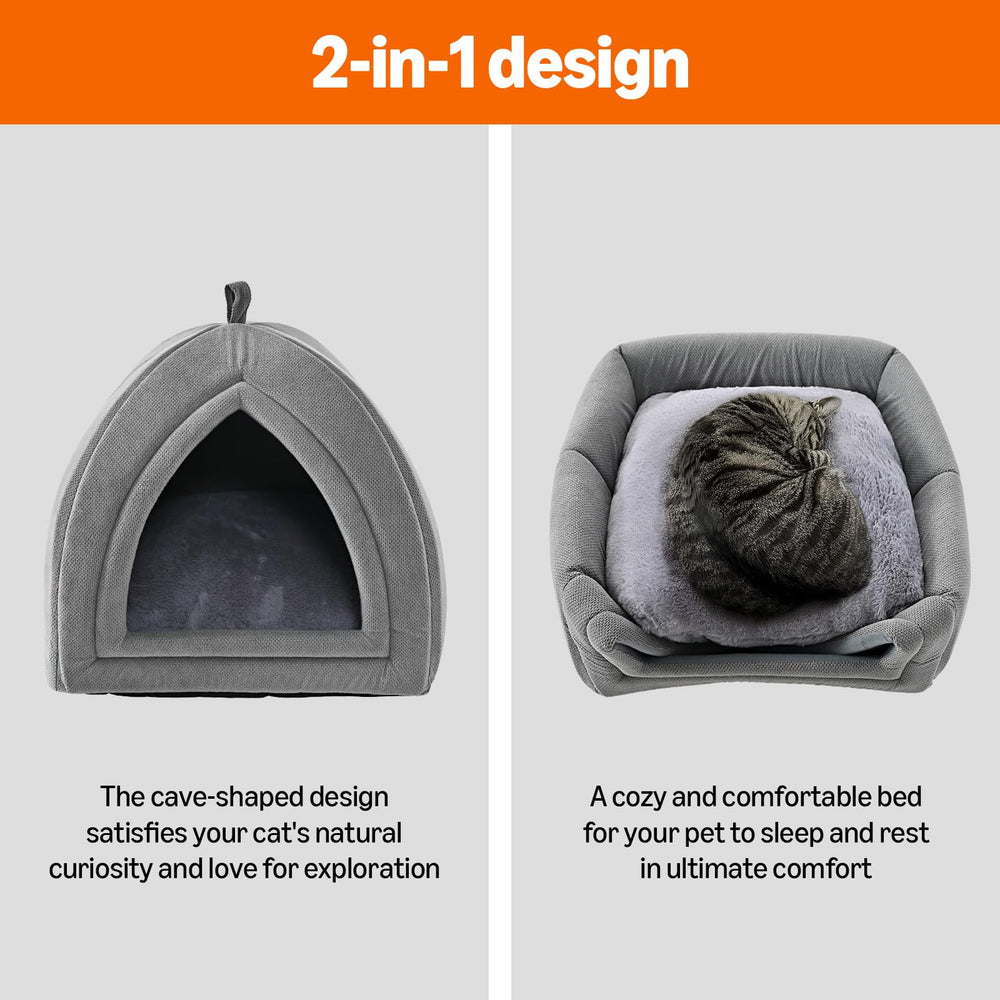 Amazon Basics chat confortablement installé dans la cave, réduit stress