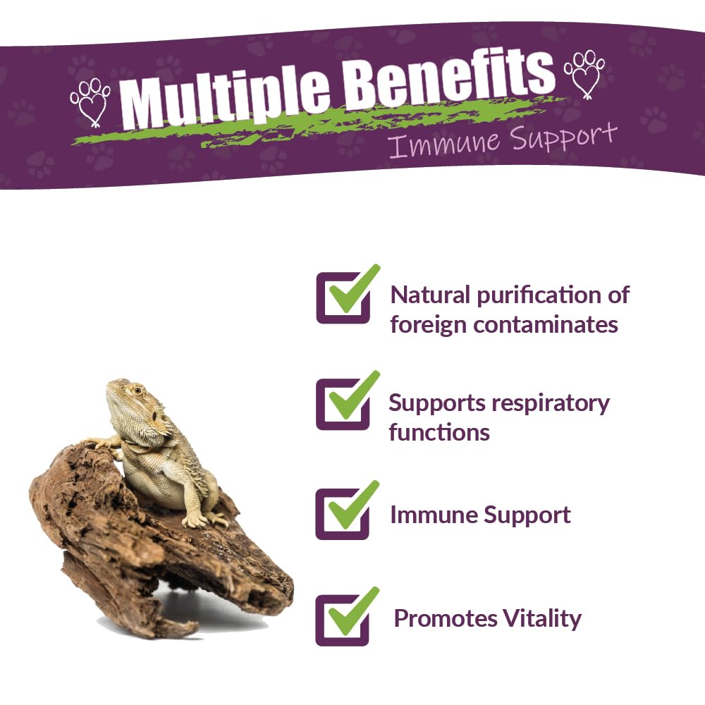 AMBER NATURALZ étiquette Reptaid en gros plan indiquant usage pour petits reptiles