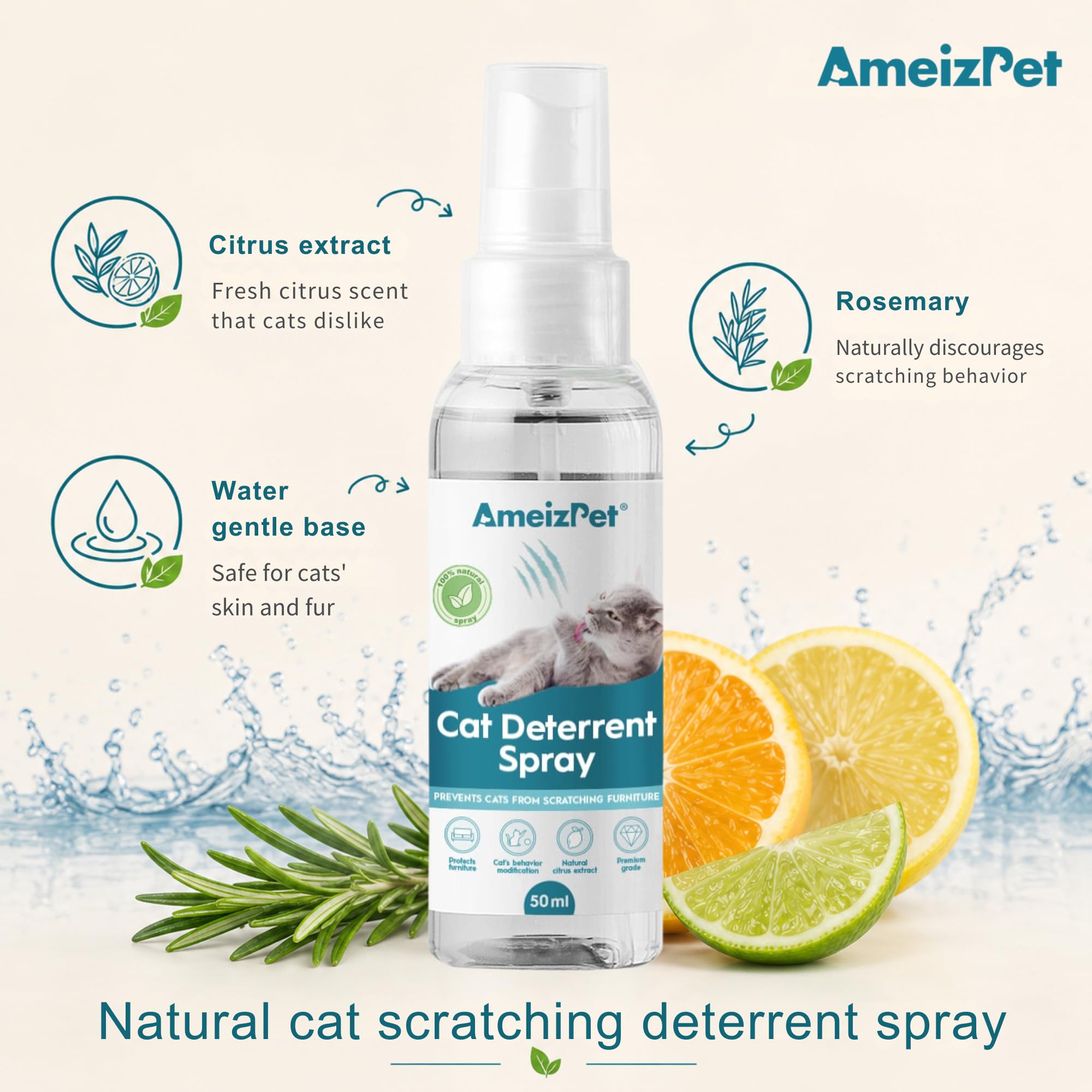 AmeizPet pulvérisation sur canapé protège meuble et réduit griffades