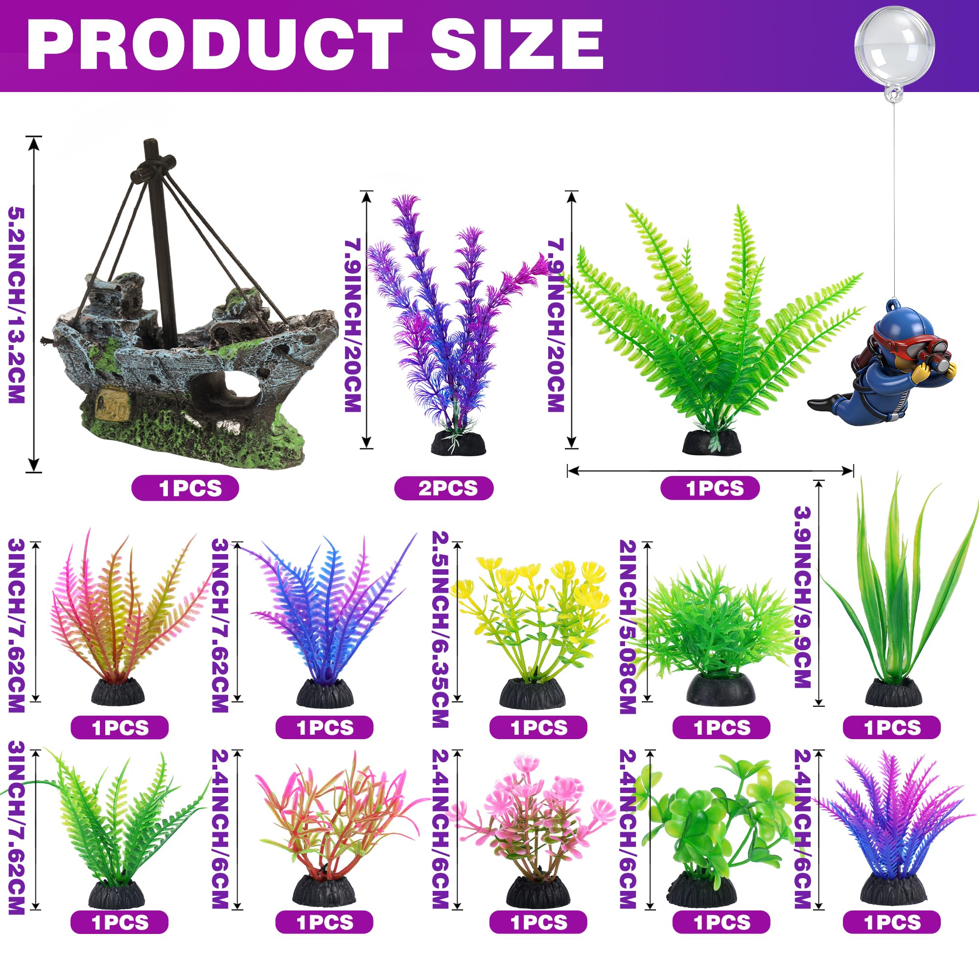 Ameliade groupe de 13 plantes plastiques offrant relief visuel